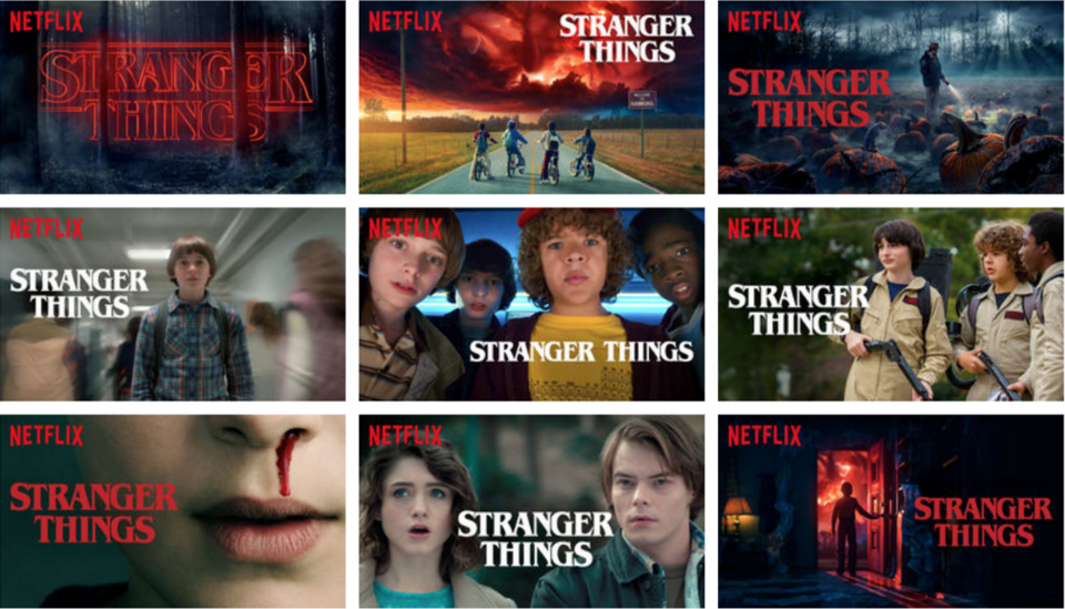 Personalisierte Thumbnails von „Stranger Things“ Netflix